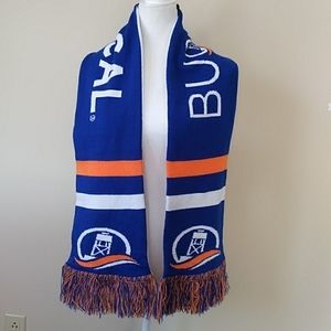 Buoy Local Reversible Fringe Scarf Blue White Orange